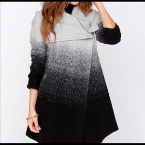 BB DAKOTA Ashlyn Grey and Black Ombre Coat